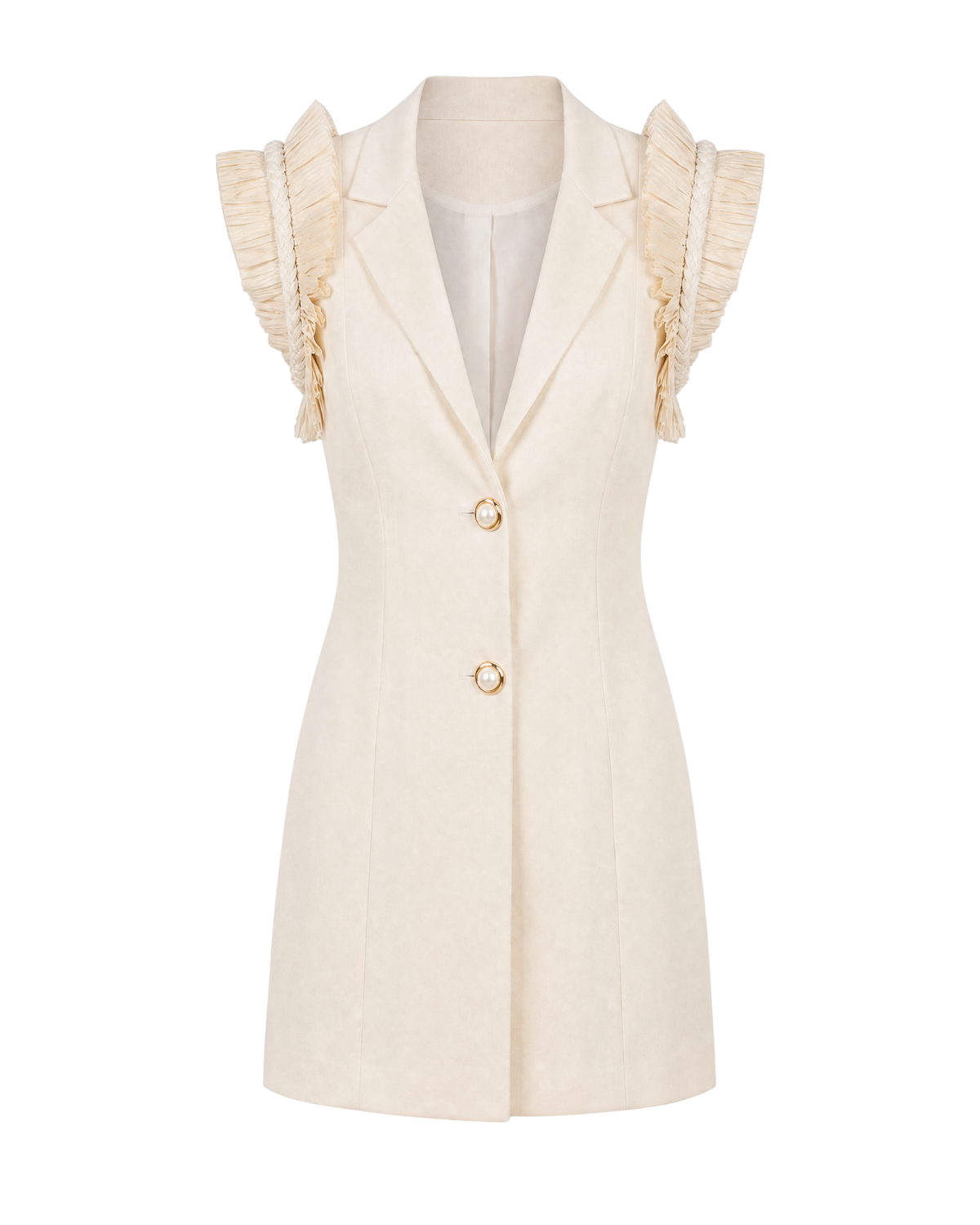 Robe blazer MOEA Ivoire, tenue de travail élégante pour femme, ARONA PARIS