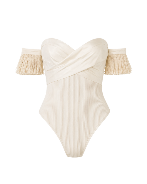 Body bustier POE ligne ivoire, vue de face, collection HIVA Arona Paris