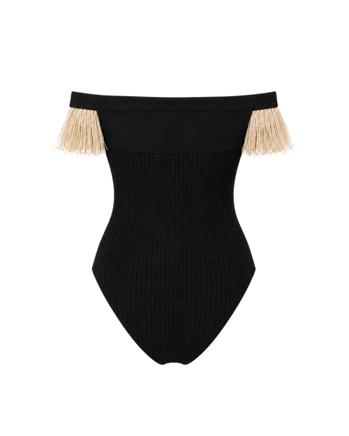 Body bustier POE ligne noire, vue de dos, collection HIVA Arona Paris