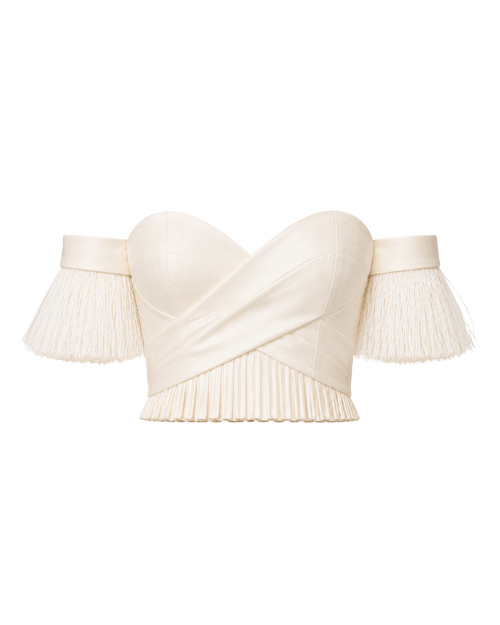 Bustier MARAMA ligne ivoire, vue de face, collection HIVA Arona Paris