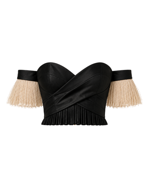 Bustier MARAMA ligne noire, vue de face, collection HIVA Arona Paris