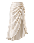 Jupe midi HEIANA Ivoire, vue de face