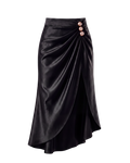 HEIANA Black Midi Skirt