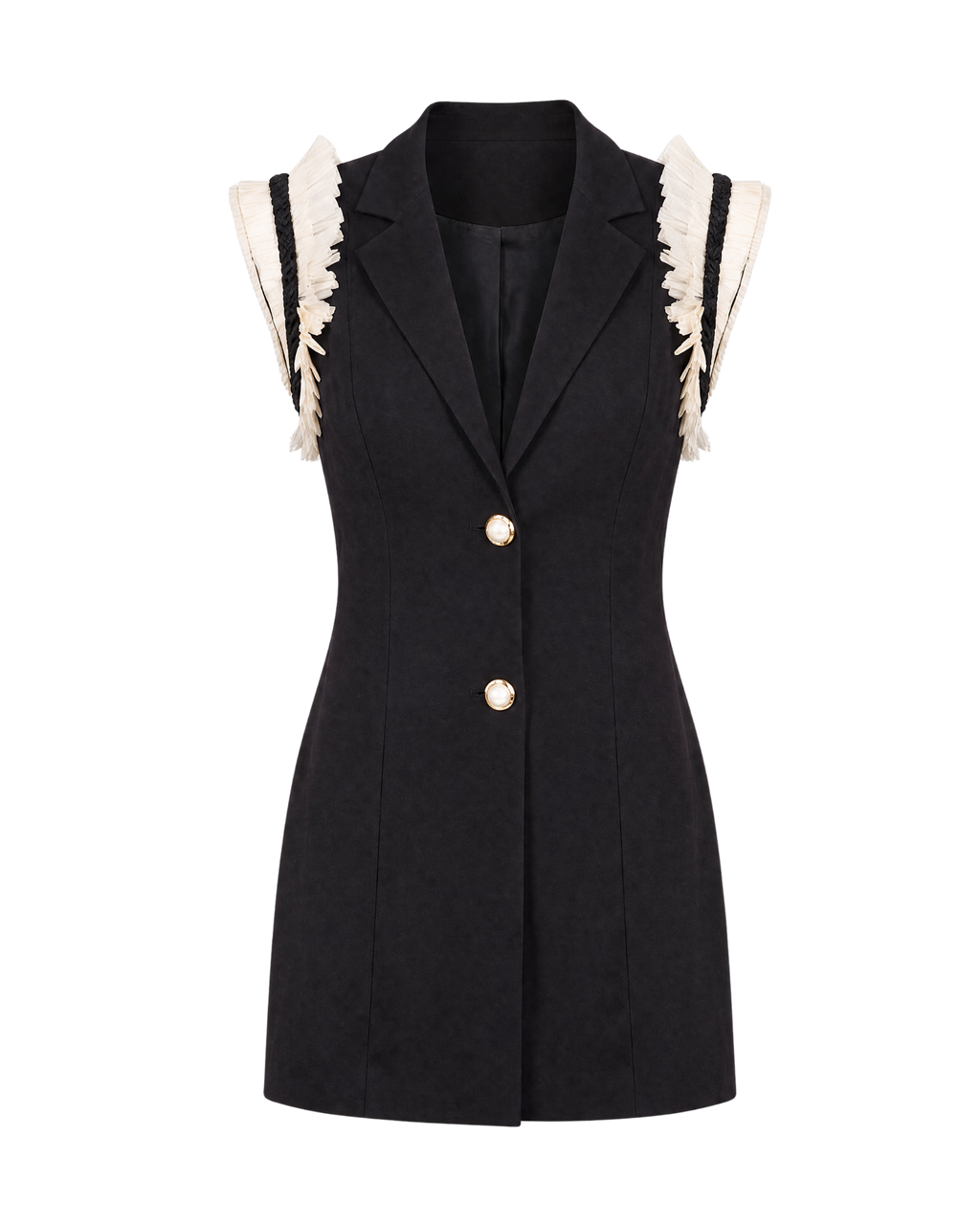 Robe blazer MOEA ligne noire, vue de face, collection HIVA Arona Paris