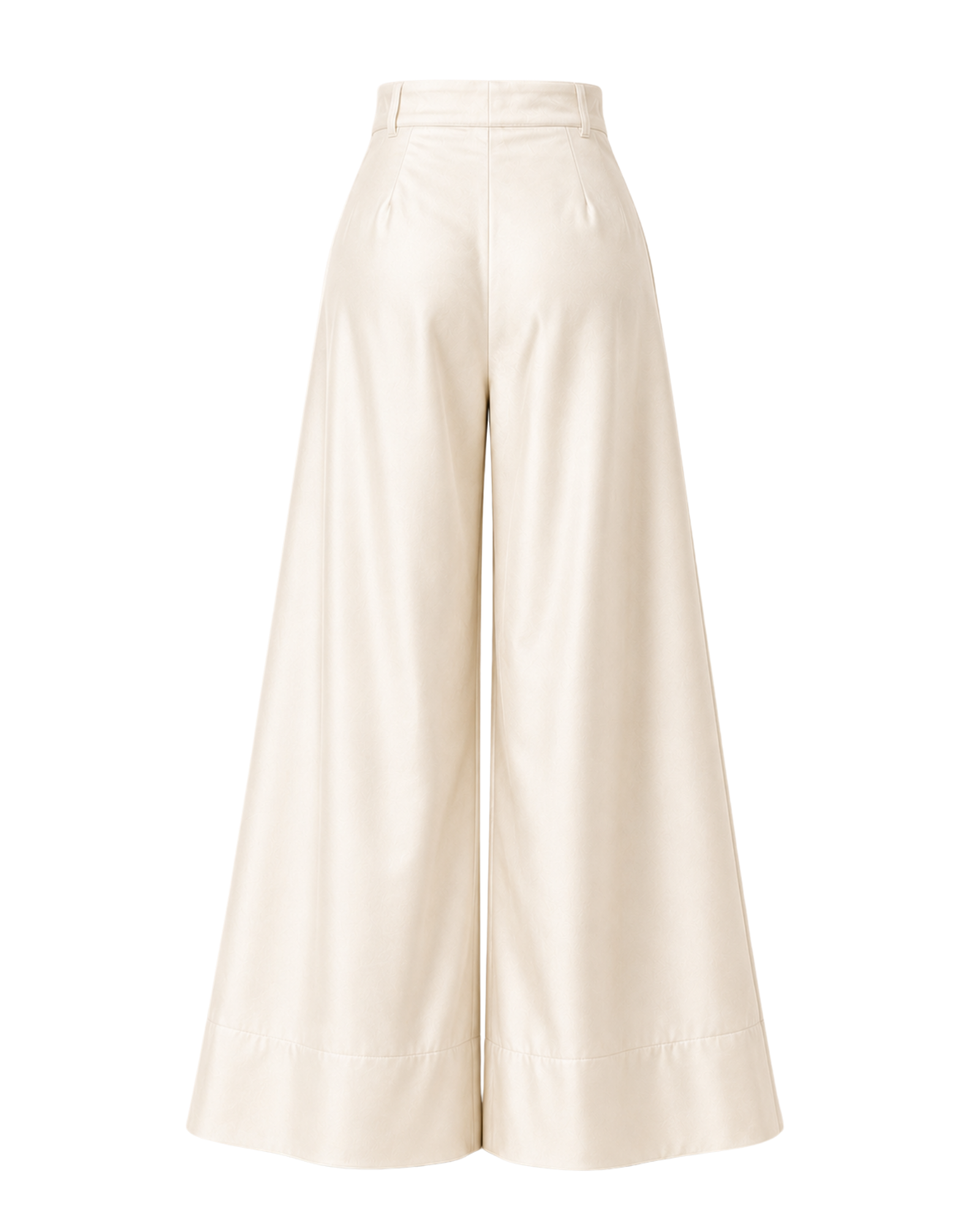 Pantalon palazzo MARAMA ligne ivoire, vue de dos, collection HIVA Arona Paris