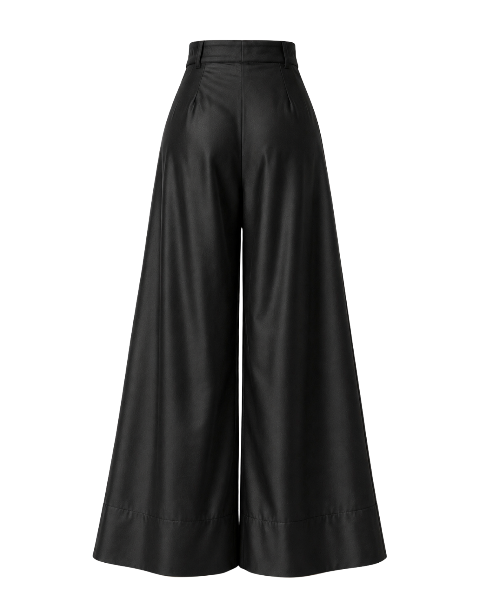 Pantalon palazzo MARAMA ligne noire, vue de dos, collection HIVA Arona Paris