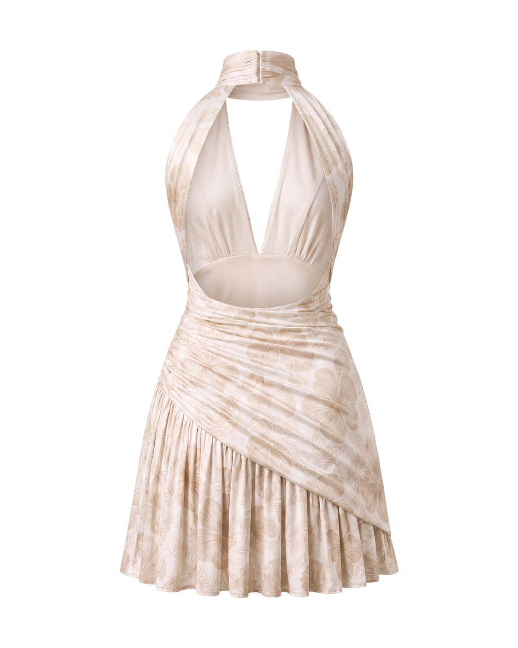 Robe tour de cou RAI ligne ivoire, vue de dos, collection HIVA Arona Paris
