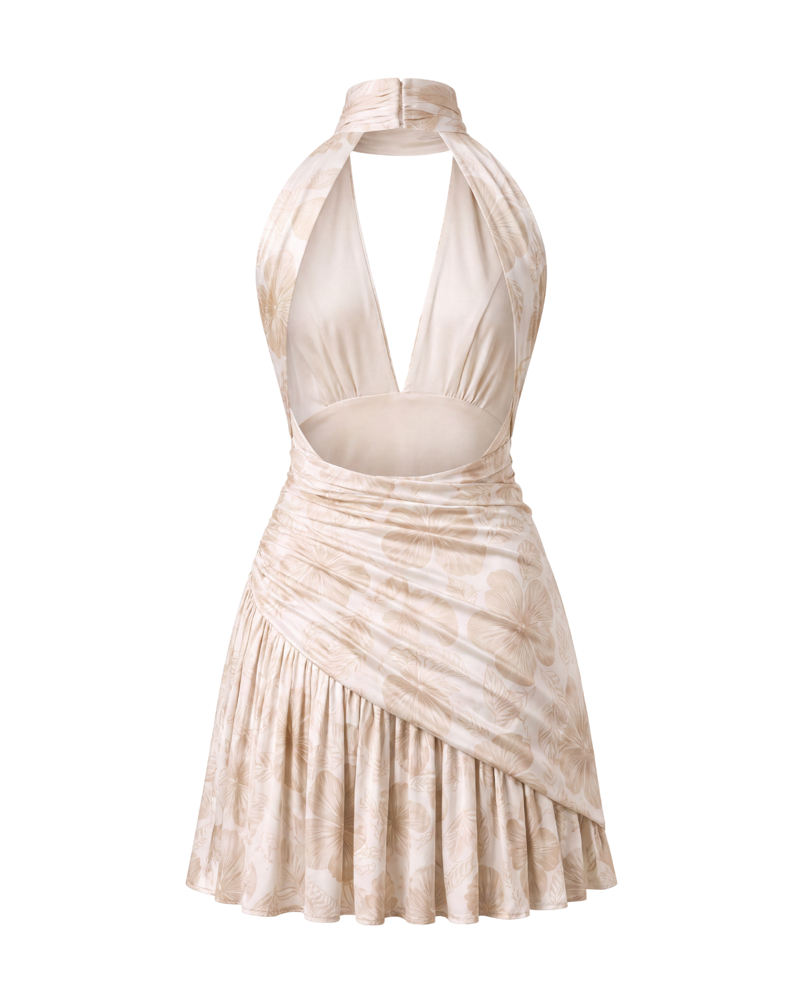 Robe tour de cou RAI ligne ivoire, vue de dos, collection HIVA Arona Paris