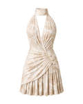 Robe tour de cou RAI ligne ivoire, vue de face, collection HIVA Arona Paris
